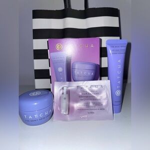 Tatcha Skincare Rice Wash Soft Cream Cleanser Dewy Skin Cream Liquid Silk Canvas